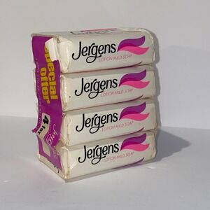 Jergens Lotion Mild Soap 4 Bars 3oz Each Special Offer Vintage